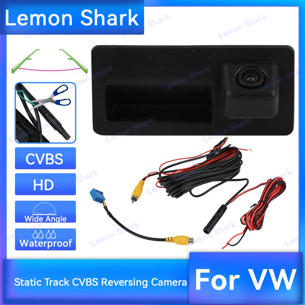 CVBS Rearview Camera with Trunk Switch Parking Assistant Camera for VW Passat Golf Polo B6 B7 Jetta Tiguan for Audi A3 A4 A5