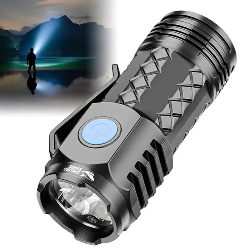 Flash Super Power Flashlight Flashlight Strong Light Rechargeable Super Bright Portable For Cycling Fishing Camping Z8A2