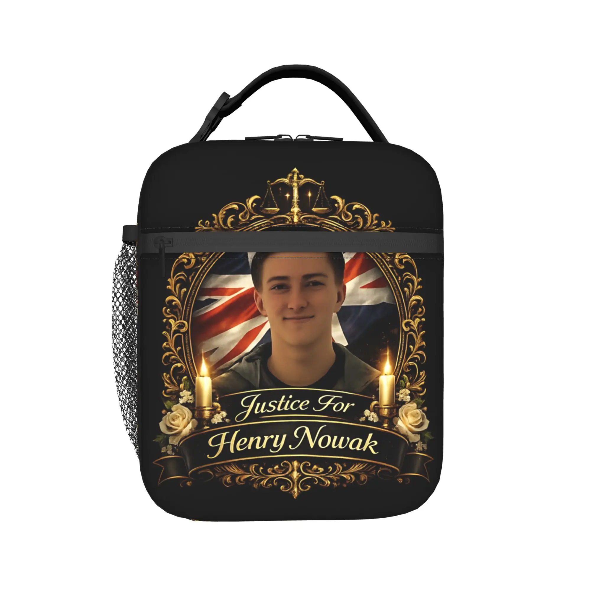 

Justice-for-Henry-Nowak Thermal Insulated Lunch Bag for Picnic Portable Food Bag Container Men Women Thermal Cooler Lunch Boxes