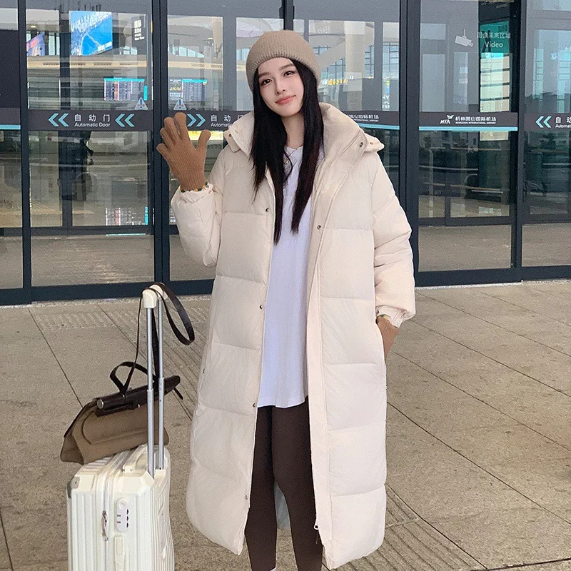 

High Quality Women Winter Thick Warm Cotton Jacket Women Parkas Women's Long Korean Loose Hooded Padded Jacket Thicken Coats
