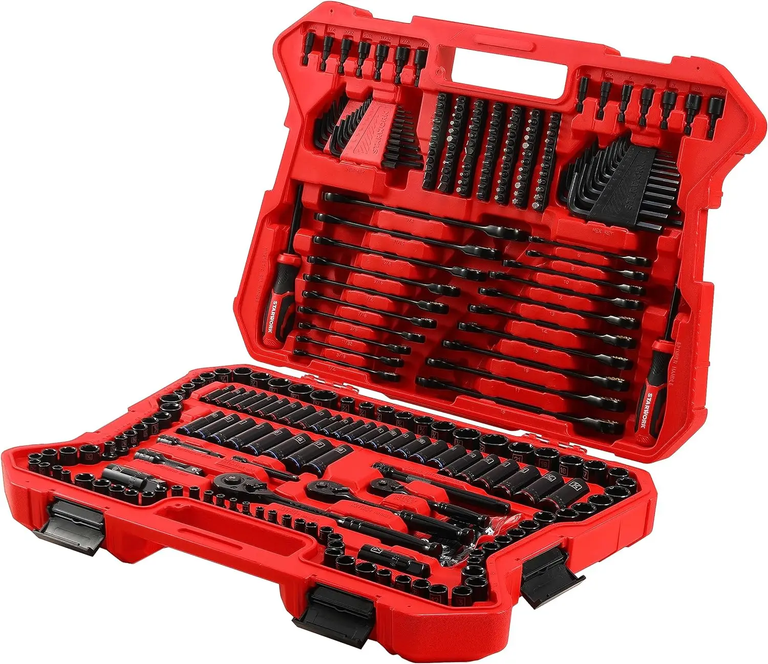 

TRUE MECHANIC™ 303-Piece Mechanics Tool Set, 120T Ratcheting Wrench, Professional, SAE/Metric Car Accessories