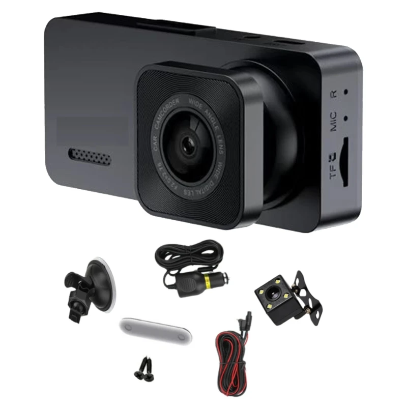 2/3 Channel Camera Car DVR 1080P Camera Double/Triple Lens Dashcam Video Recorder Parking Monitoring 2'' IPS Screen