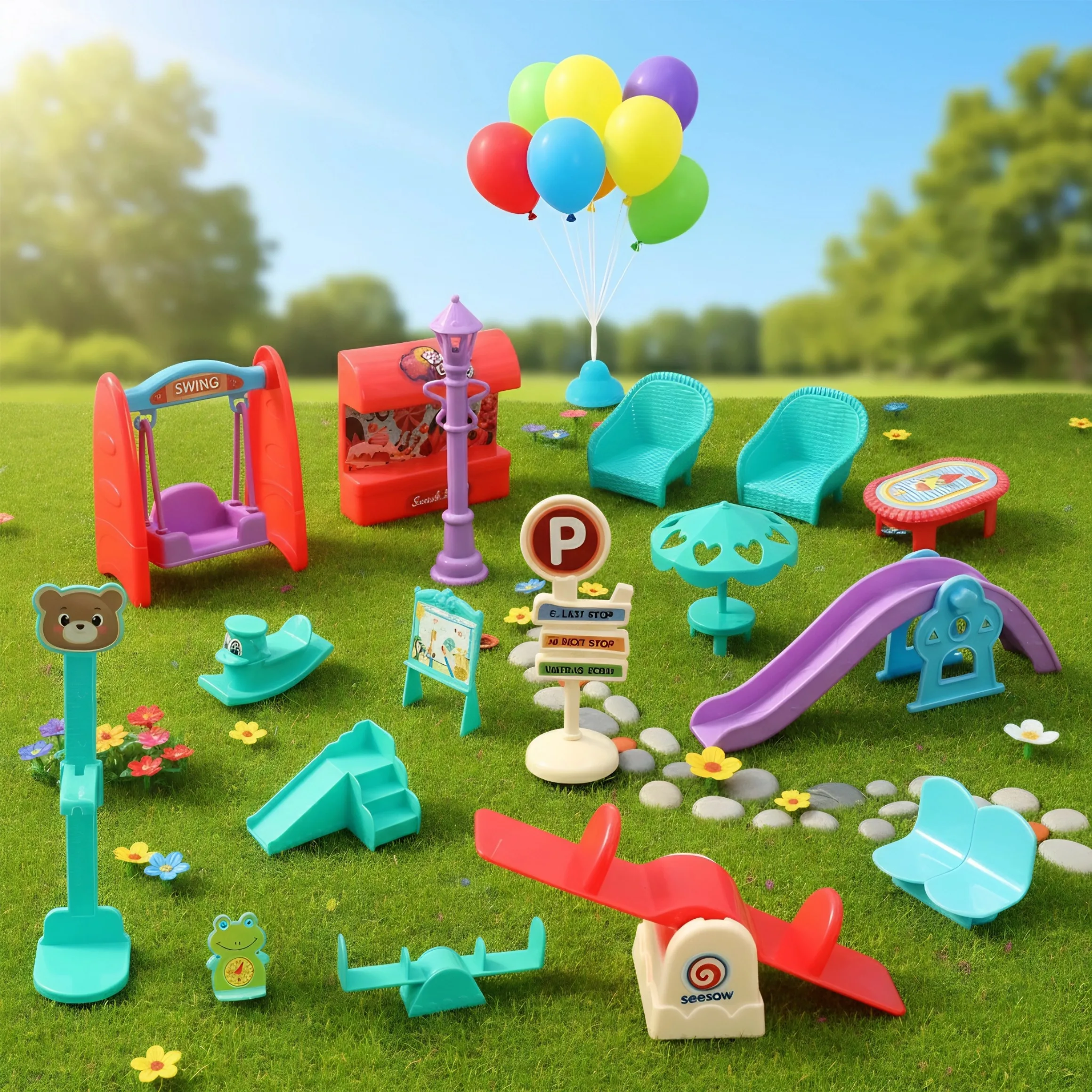 Sports Equipment Stores - New Playhouse Toys Mini Outdoor Amusement