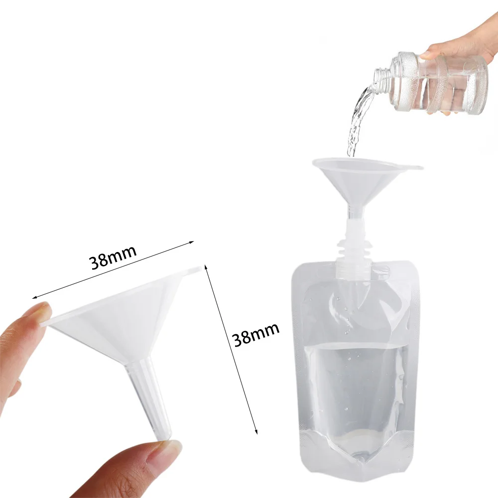 100ml-500ml Travel Drink Spout Pouches Transparent Plastic Bags Sealed Juice Storage Beverage Ice Cold Drink Pouch 10pcs