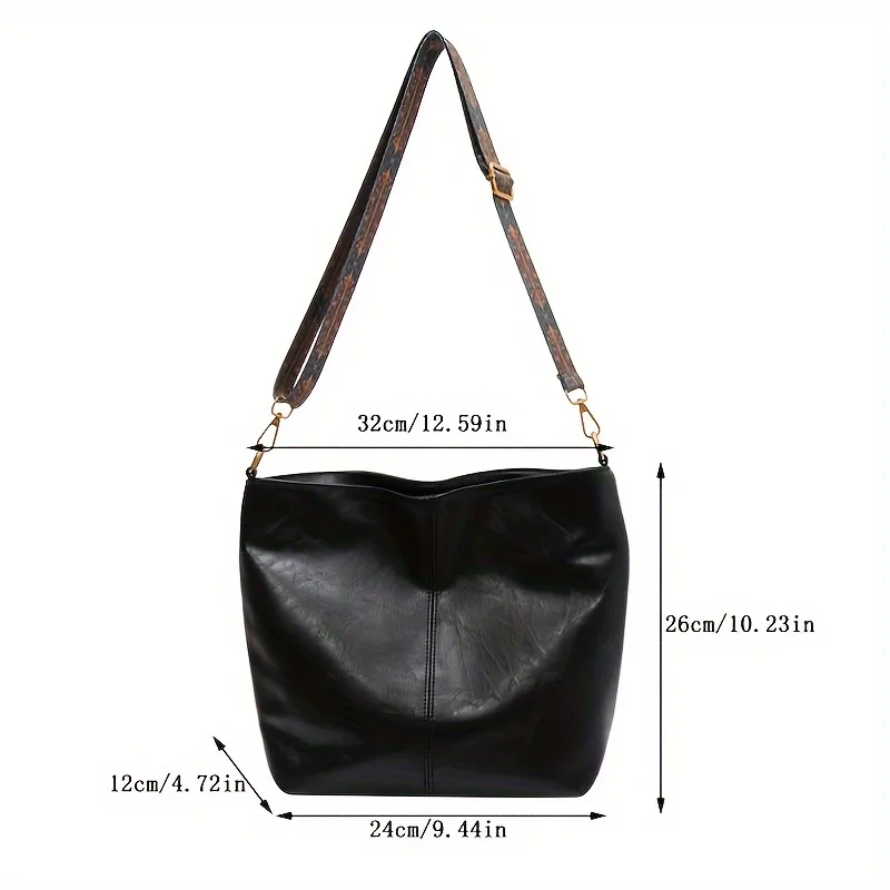 Large Capacity Tote Bag Women\'s New Trendy Shoulder Bag Simple and Versatile Commuter Fashion Trendy Student Classroom Bag