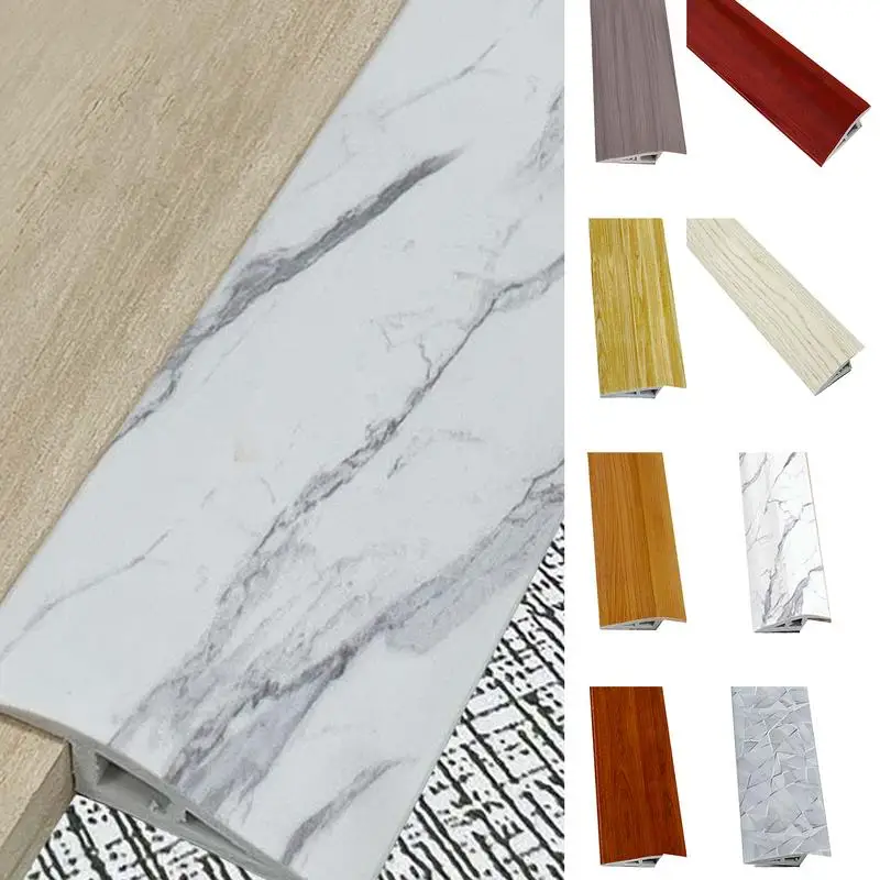 Threshold Transition Strip PVC Threshold Seam Cover Strip Adhesive Threshold Molding Trim Floor Flat Divider Strip For Uneven