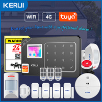 KERUI GSM WiFi/4G Home Alarm System with Motion Sensor, Tuya Smart APP, Compatible with Alexa, Door Sensor, Burglar Alarm W184