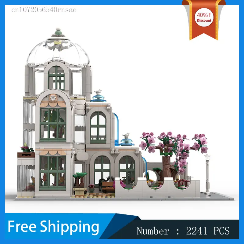 Botanical Garden MOC Building Blocks Urban Architecture Landscape Model Gift DIY Bricks Creative Assembly Toys Christmas Present