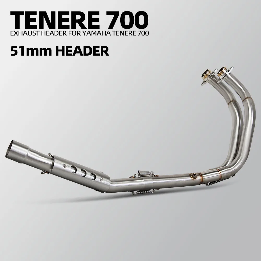 Motorcycle Exhaust Headers Tube For Yamaha T7 T700 T700S TENERE700 TENERE 700 2019-2026 Exhausts Manifold Kit Fit OEM Muffler