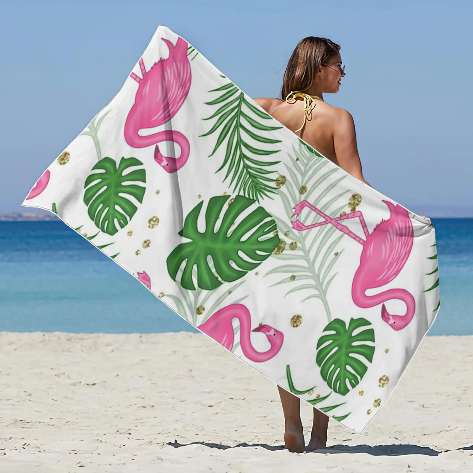 Water absorbent quick drying beach towel Sun shawl Yoga towel Swimming running quick drying towel Super light and thin