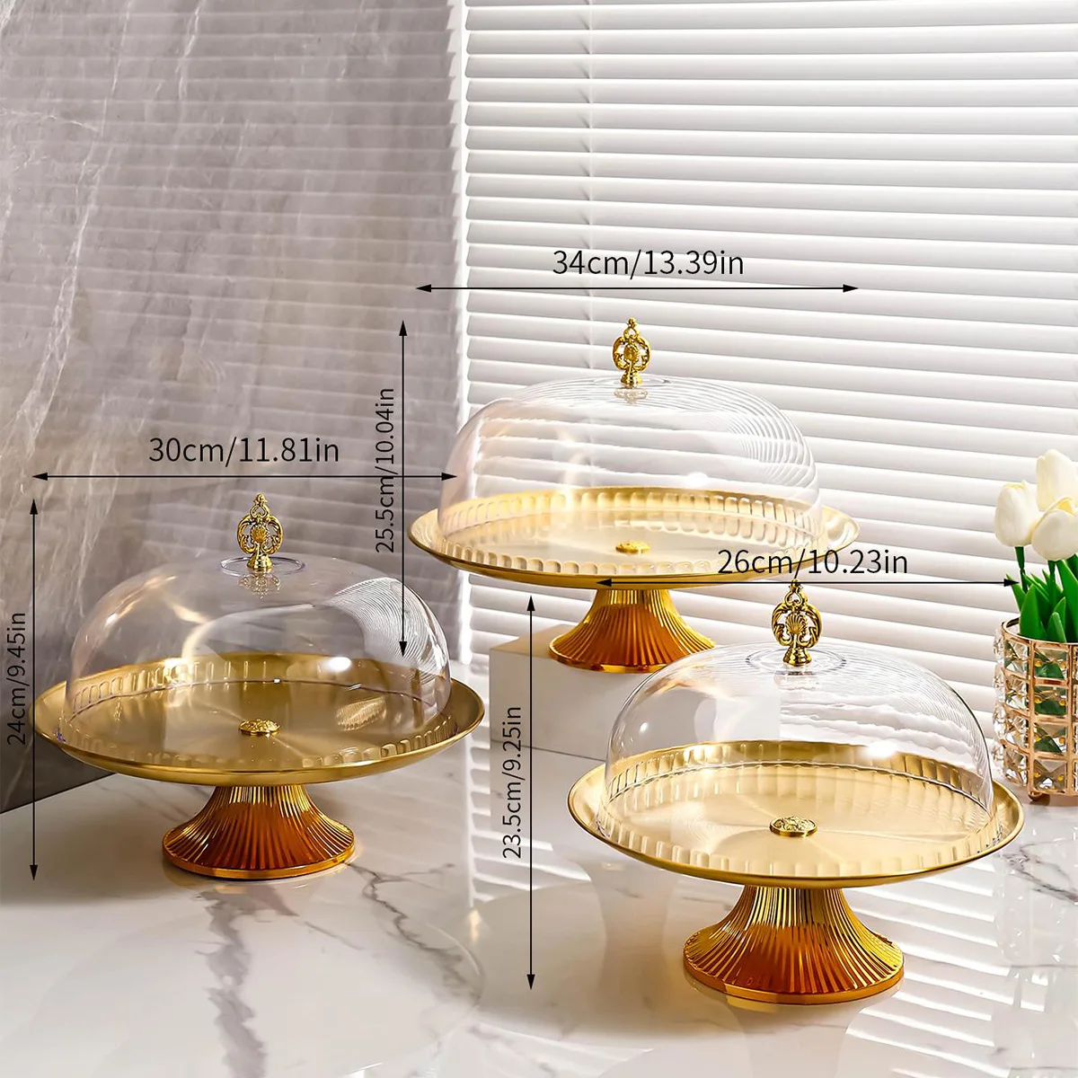Dessert Table Ornament Snack Display Rack with Cover Cake Rack Dim Sum Plate Fruit Plate Single Layer Fruit Plate Living Room