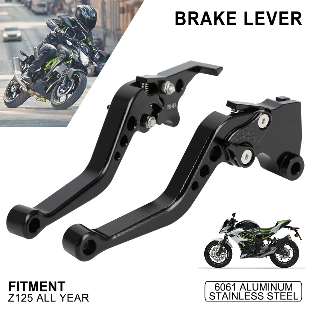 Motorradzubehör Bremskupplungshebel Bremslenkerhebel für Kawasaki Z125 Z 125 2012 2015 alle Baujahre Aluminium Dirt Bike