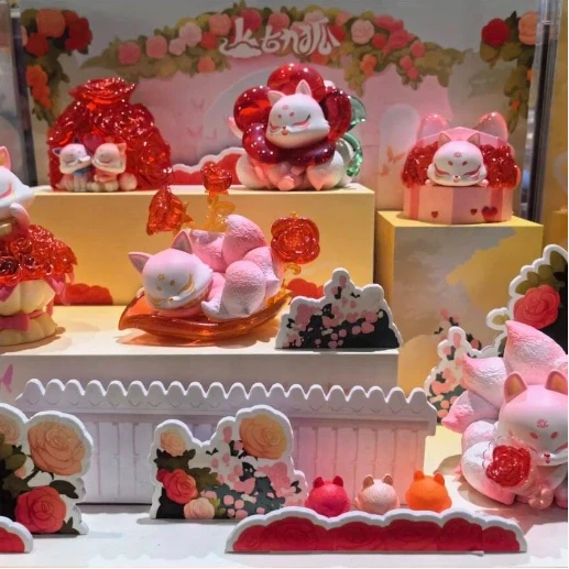 

Genuine Ancient Nine Foxes Rose Fairy Series Blind Box Cute Collectible Figure Desktop Ornament Creative As Gift Mystery Box
