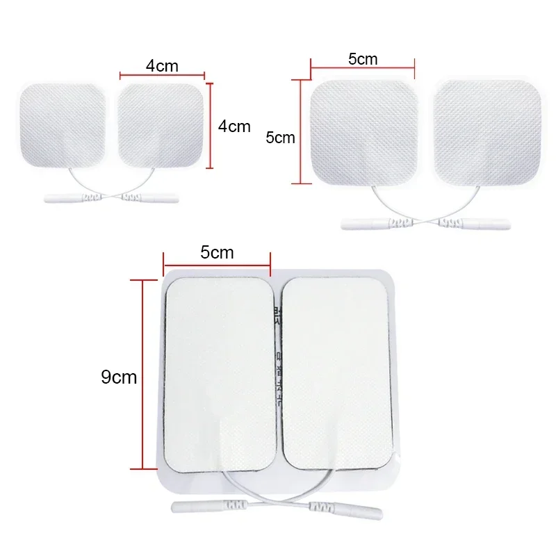 استبدال الوسادة لعشرات وحدة آلة تدليك العضلات محفز 2 مللي متر التوصيل أقطاب الوسادة قابلة لإعادة الاستخدام لصقة هلامية لأداة تدليك Ems