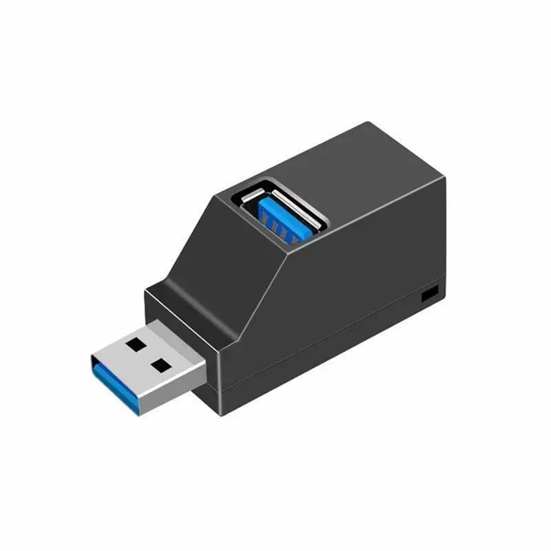 DT85 USB 2.0 HUB Adapter Extender Mini Splitter Box 3 Ports for PC Laptop Mobile Phone High Speed U Disk Reader,White