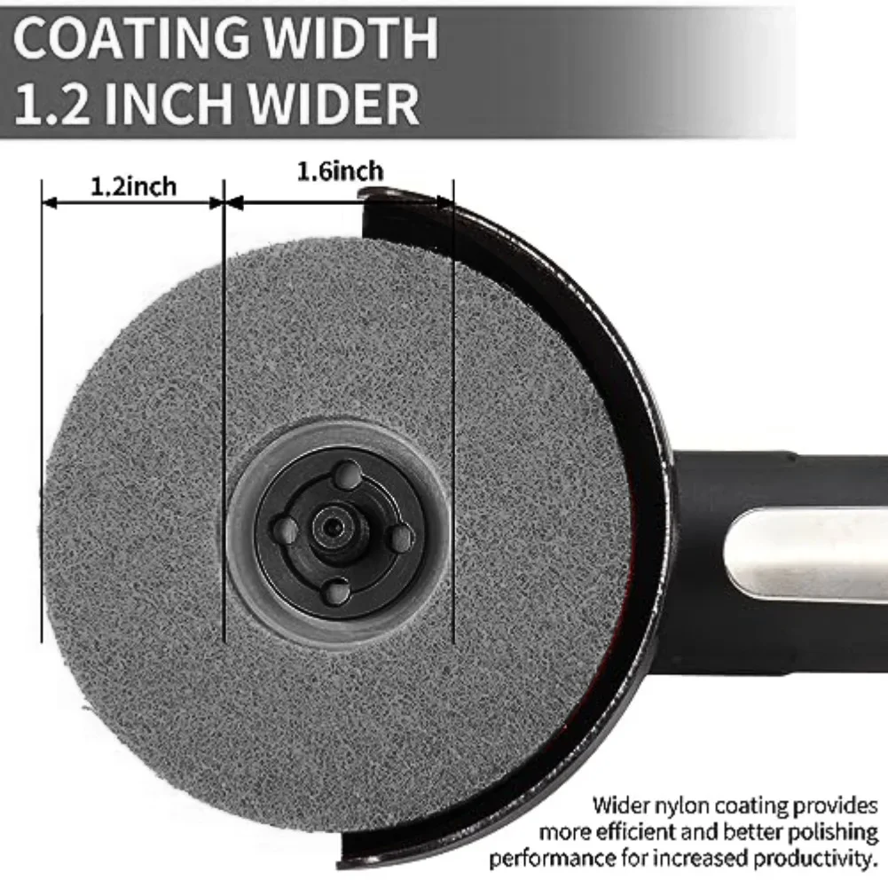 

Nylon Fiber Polishing Wheel for Angle Grinders Offering Smooth Finish and Effective Dent Removal from Multiple Materials