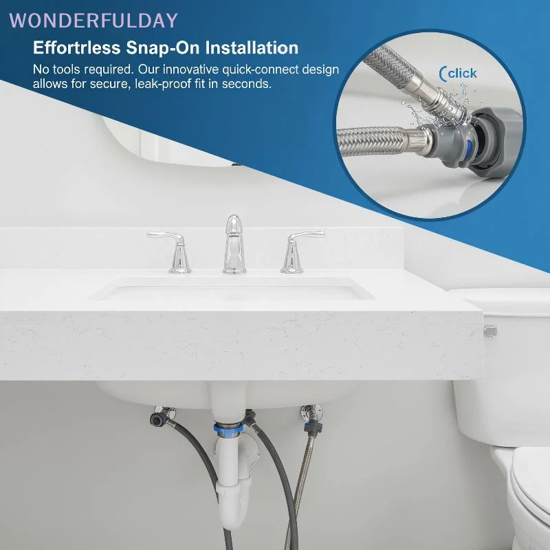 New M8 Replacement Faucet Hose Quick Connect Pull Out Hose Nylon Hose Tube 150/28/30cm Kitchen Accessories