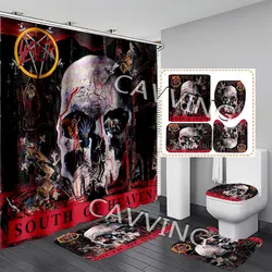 SLAYER  Band 3D Printed  Shower Curtains Waterproof Bathroom Curtain Anti-slip Bath Mat Set Toilet Rugs Carpets   F08