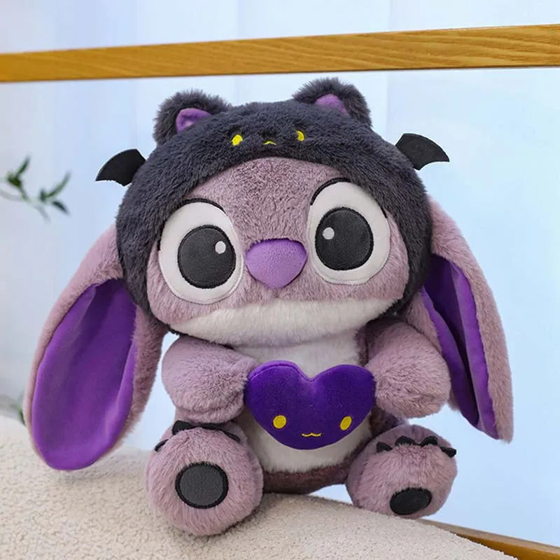 Disney Lilo & Stitch Pluszowe zabawki Kawaii Anime Plushie Dolls Stitch Miękki wypchany fioletowy diabeł 23-78 cm Prezenty świąteczne dla dzieci