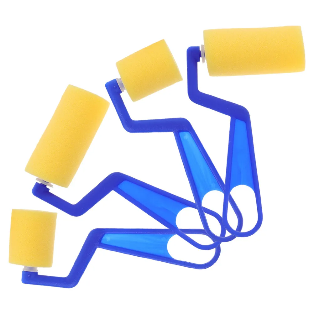 

Набор из 4 детских губчатых валиков для рисования, маленькие губчатые кисти, развивающие принадлежности для граффити и творчества для малышей