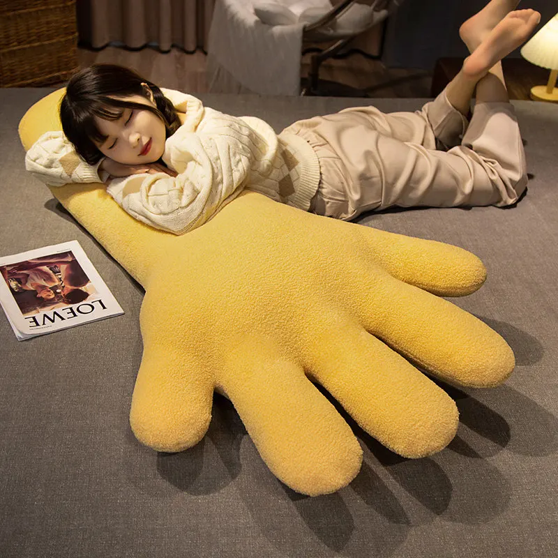 Creative Palm Shaped Long Pillow Plush Toy Stuffed Gesture Hands Appease Cushion Funny Room Bed Decor Kids Christmas Gift