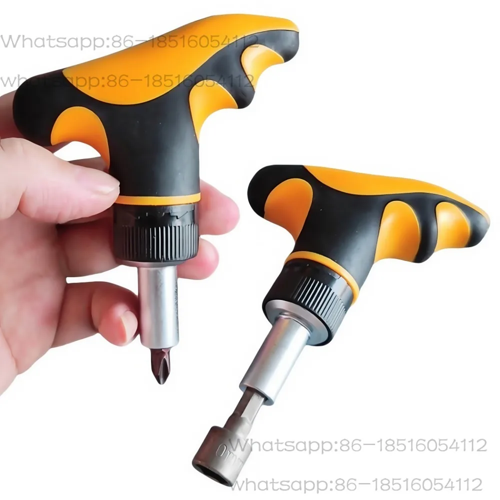 Upgrade T-Shaped 72 Tooth Ratchet Screwdriver Set - Cross Plum Blossom Hexagonal Screwdriver for DIY Repair and Tool Socket Kit