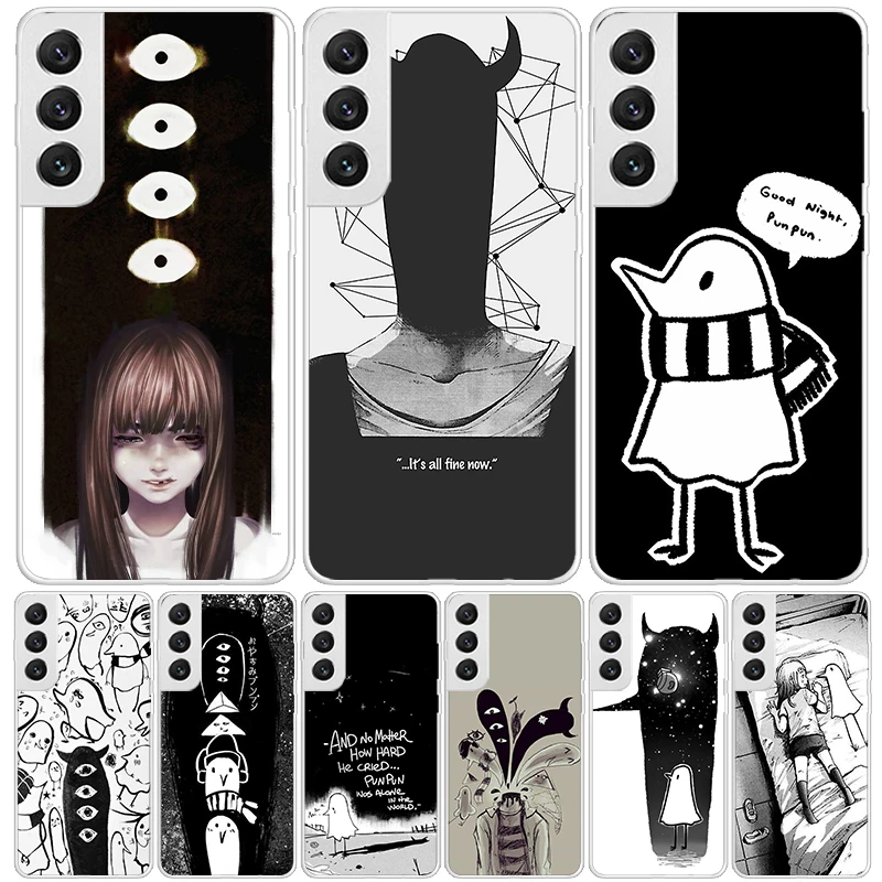 Oyasumi Punpun Phone Case For Samsung Galaxy S24 S23 S22 S21 FE S20 Ultra S10 Plus S10E S9 S8 + Art Customized Coque Capa