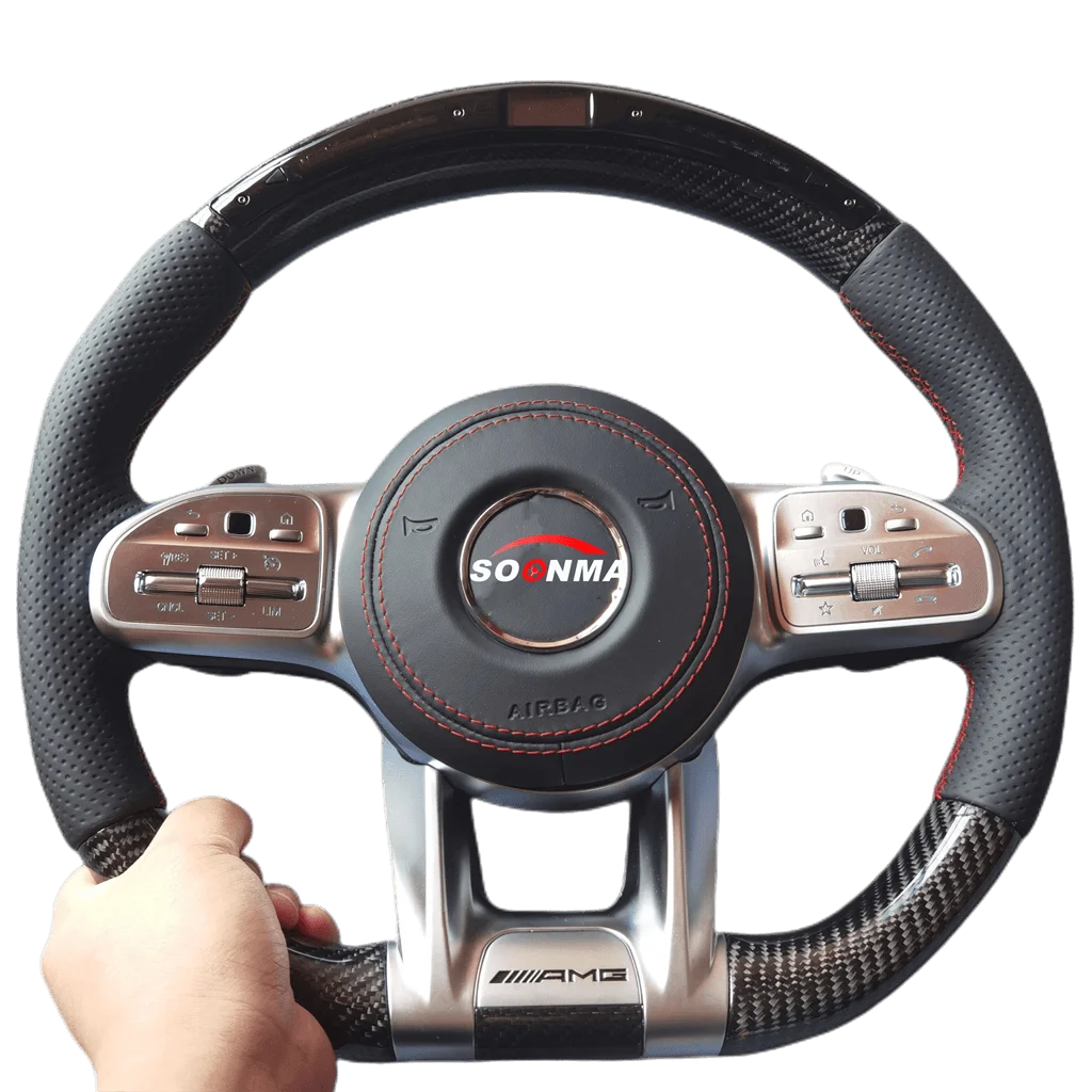 

Real Leather Steering Wheel Compatible With New Mercedes Benz Amg Model Old Style Can Be Changed to New Style