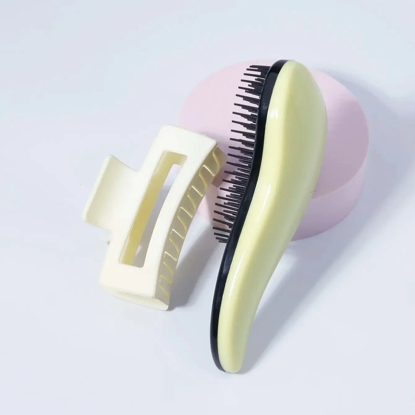 مجموعة مشابك فرشاة شعر مكونة من قطعتين مع فرشاة سهلة الارتداء ومشابك فك قوية، خاصة للشعر المستعار الحقيقي #5