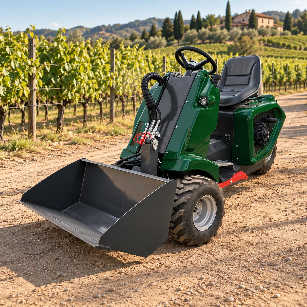 3 Wheel Mini Skid Steer Loader for Loading Excavated Soil and Moving Loose Materials during Residential Groundwork