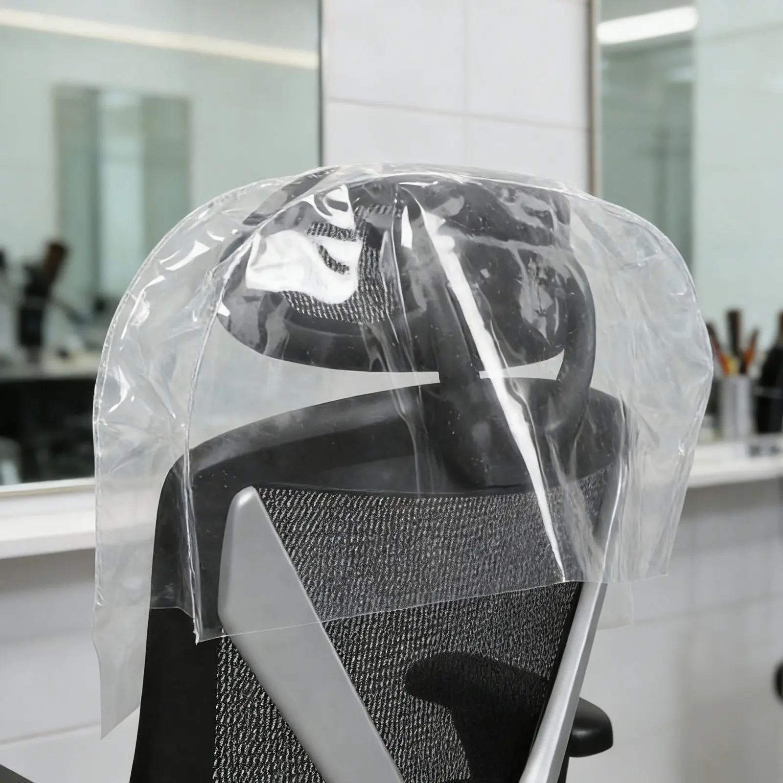 Barbershop Chair Cover Waterproof Clear Hairdressing Chair Back Cover Salon Massage Seatback Protective Vinyl 25.6x12.8in Stain