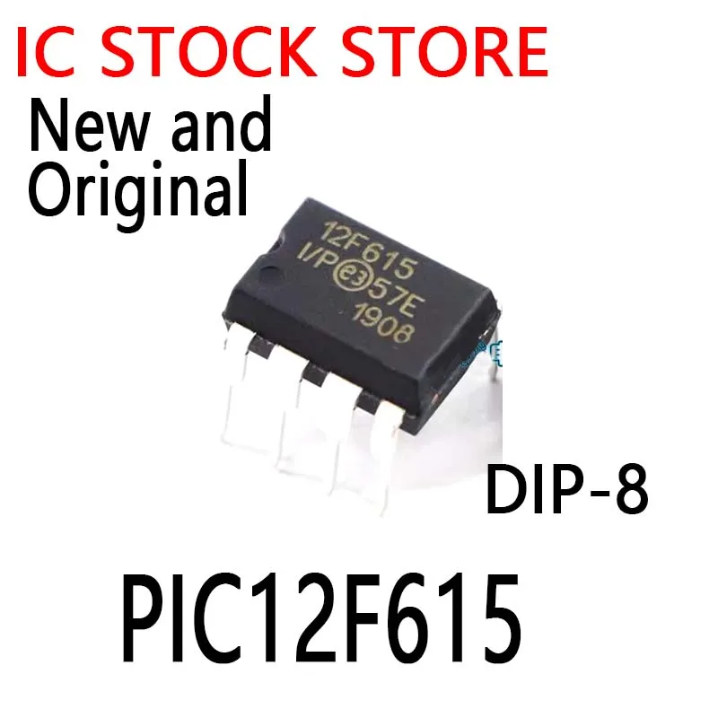 2PCS New and Original  DIP-8  PIC12F615-I/P  -bit PIC microcontrollers 12F615 PIC12F615