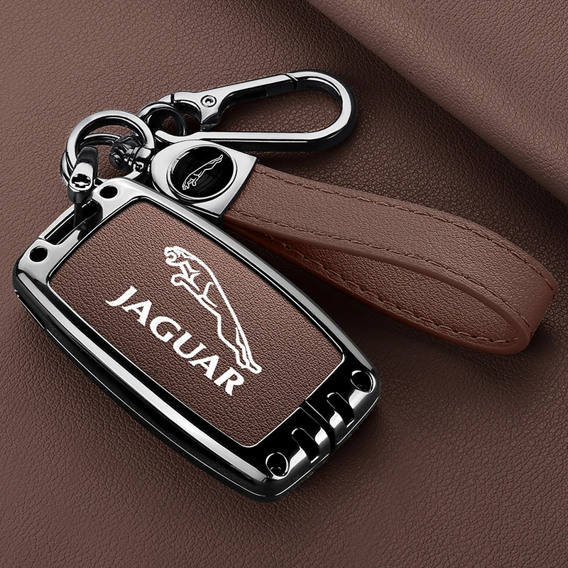 Fashion Leather Car Key Cover Case For Jaguar XF XJ XE S-Type F-Type X-Type F-Pace I-Pace E-Pace Android XFR XKR Auto Keychain - view 6