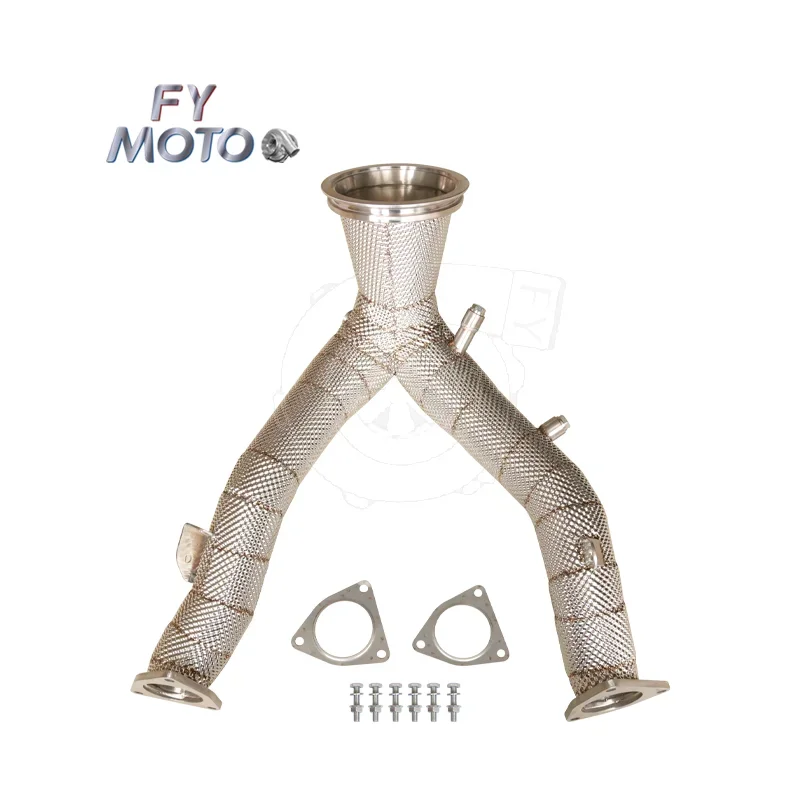 Exhaust Downpipe for POR SCHE MACAN S 3.0T TURBO 2019+ with Heat Shield