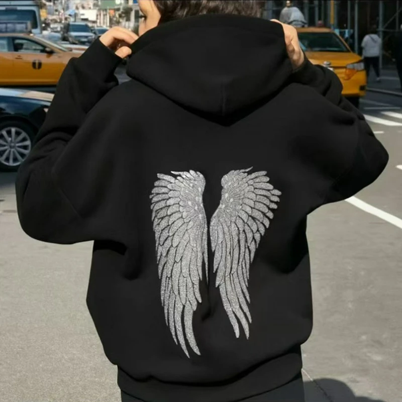 New Women Clothing European American Style 2026 AutumnWinter Fashionable Versatile Solid Color Wing Beaded Embroidery Casual Set