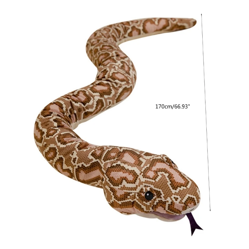 Superrr Long serpent jouet taille animaux en peluche pour Halloween farces jeu jouet canapé oreiller animaux en peluche