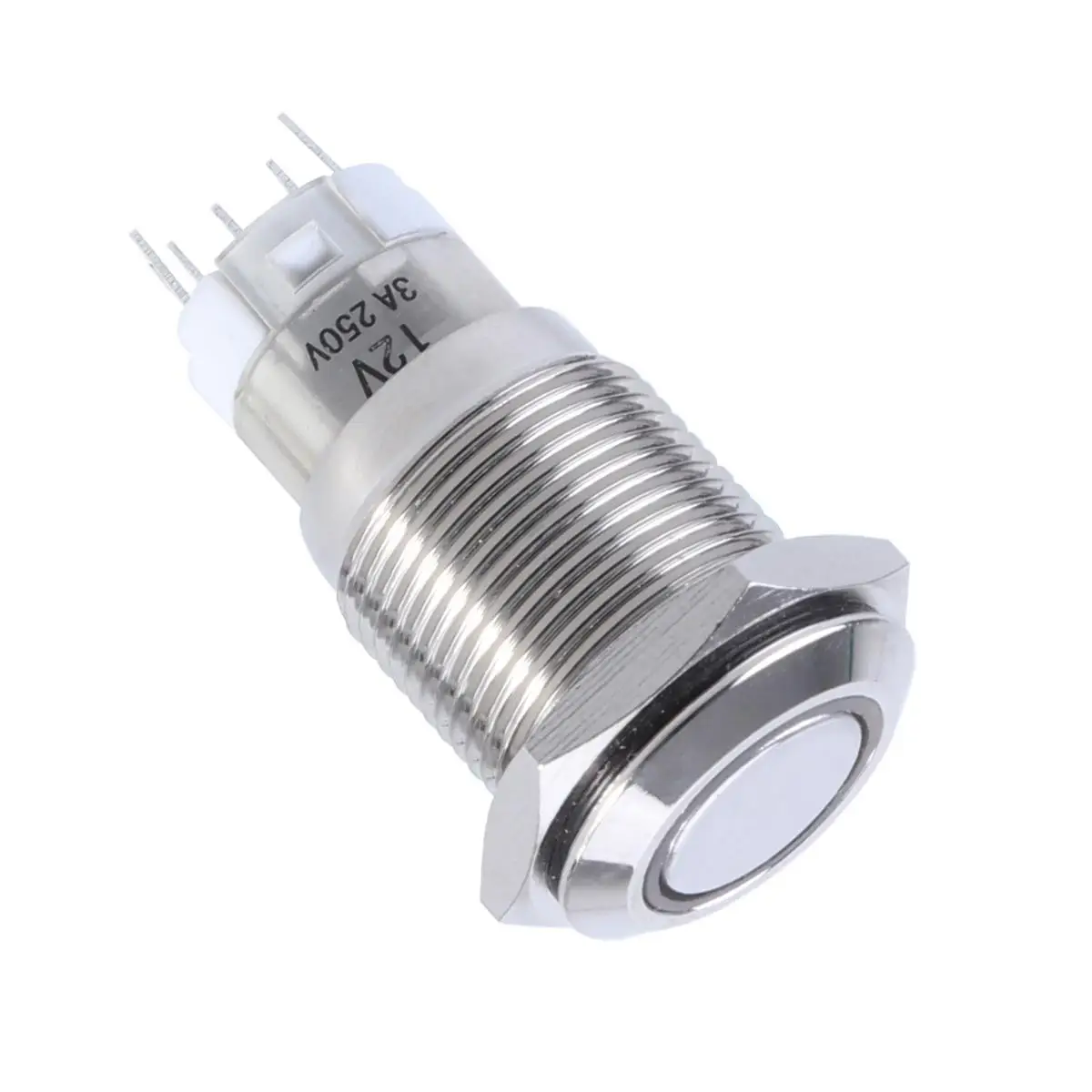 

16-миллиметровая кнопка для дверного звонка, лодки, автомобиля, нержавеющей стали, мгновенная кнопка, светодиодная