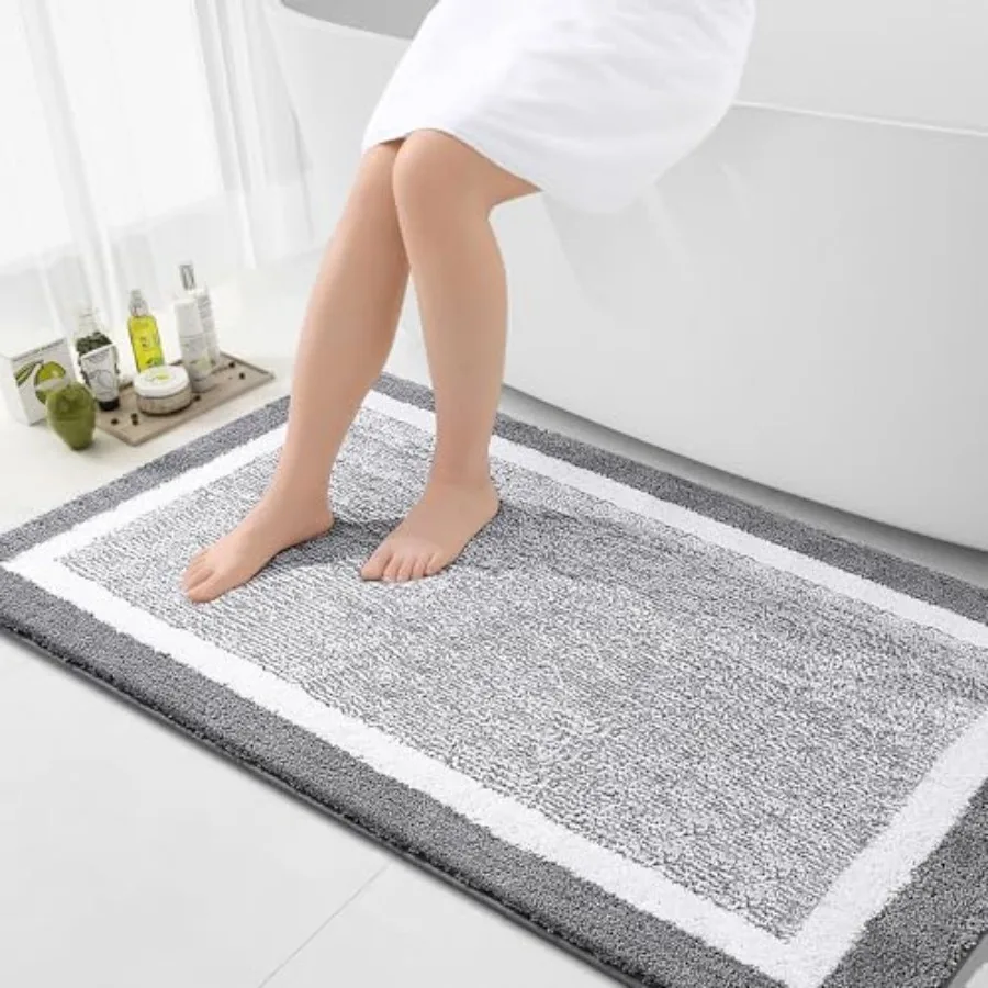 

Коврики для ванной 47x32: Ультрамягкий и впитывающий коврик из микрофибры, нескользящий, машинная стирка, быстросохнущий, пушистый, подходит для ванной комнаты