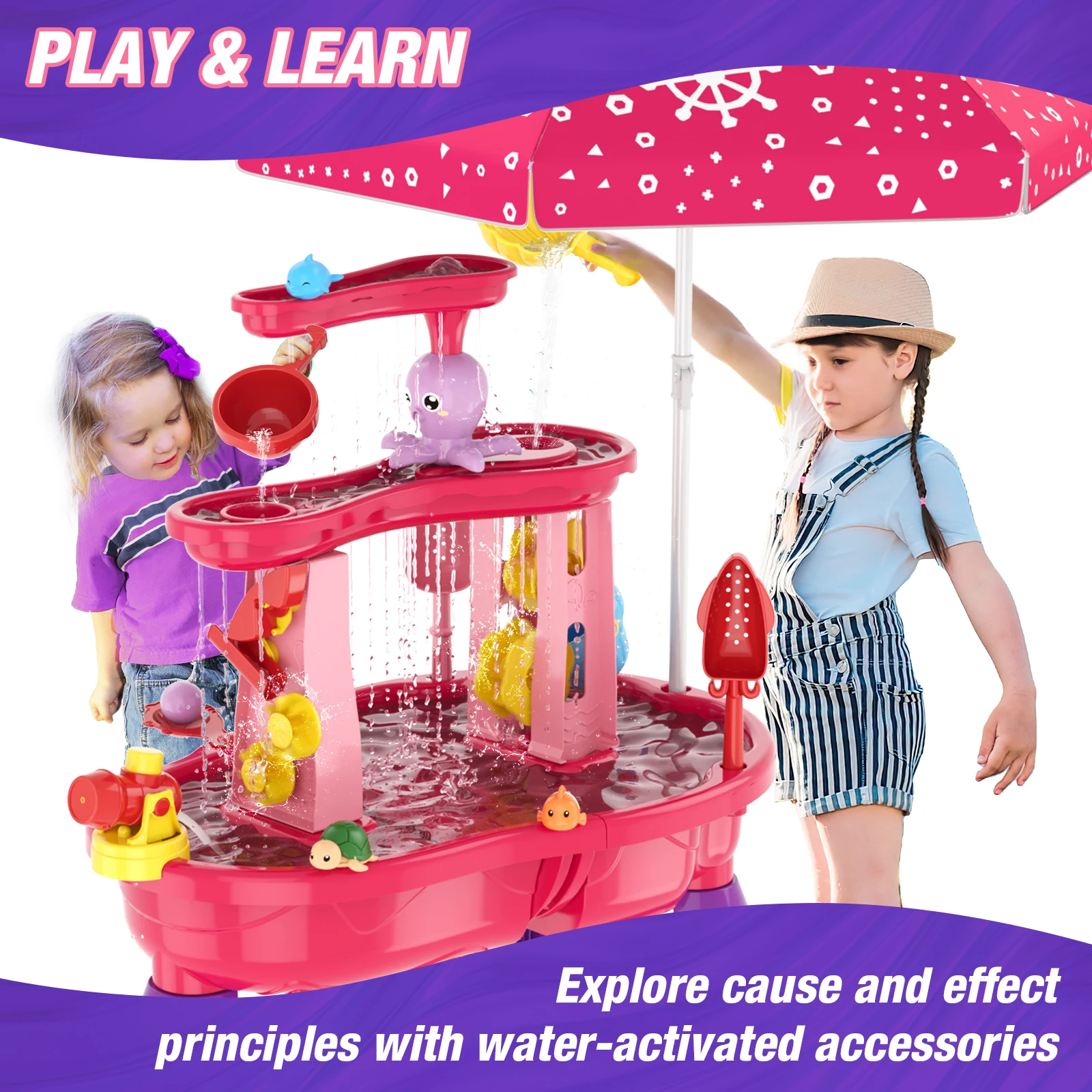 Children's Beach Toys Outdoor Garden Bunker Set Summer Beach Children Parent-child Interactive Toy Splash Sand Table Water Toys