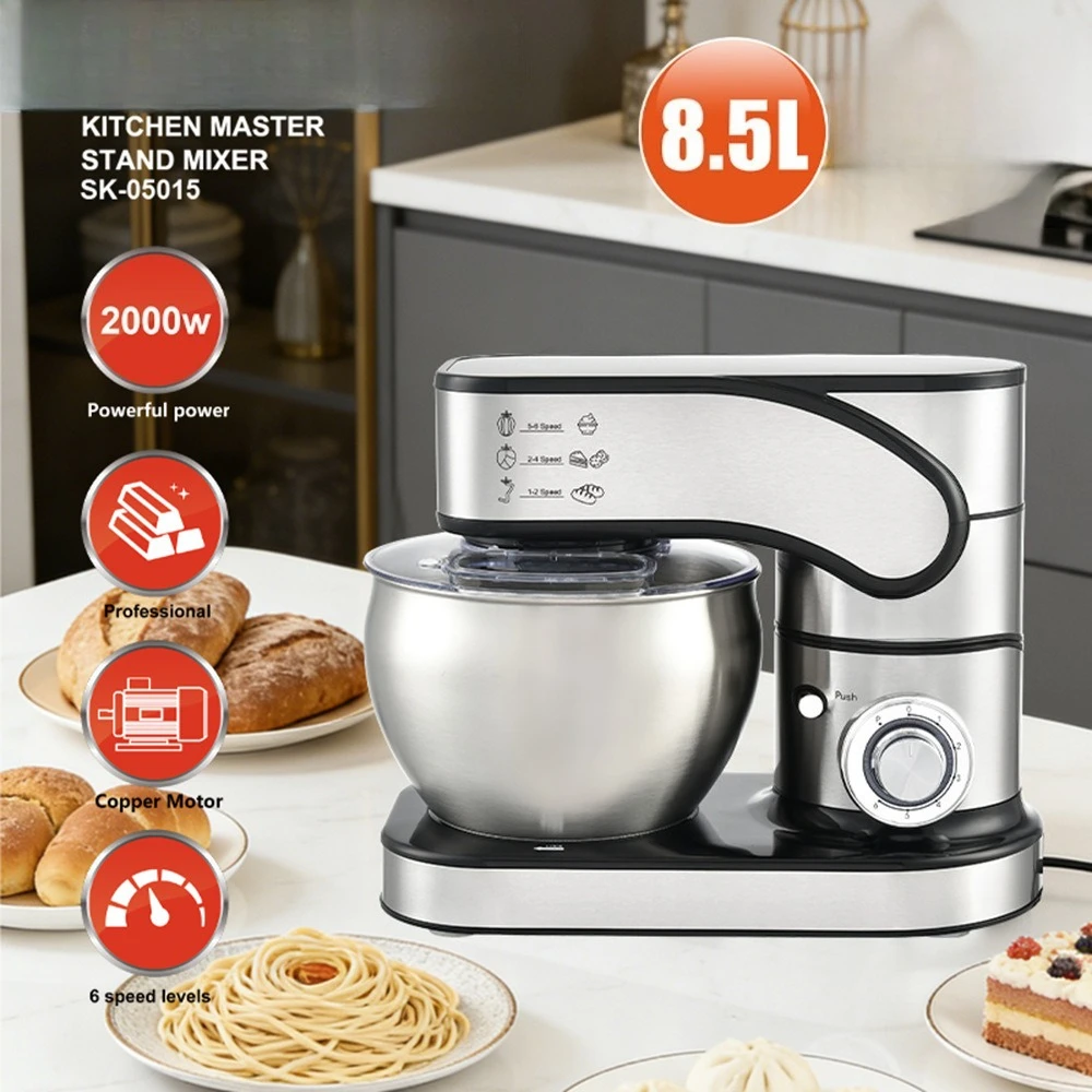 10kg Tilt Stainless Steel Dough Mixer Electric Household Bread Flour Kneading Machine For Home Bakery Small  Dough Preparation