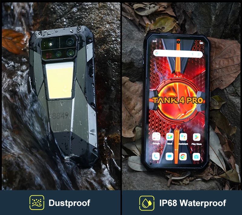 8849 Tank 4 Pro Unihertz 5G Rugged Projector Smartphone 1TB 36G Android 14 Sports Phone 11600mAh Dimensity8300 AMOLED 120HZ