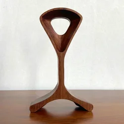 Walnut Earphone Rack Custom Hanging Stand black Personalizae Display Stand Creative Wooden Earphone Display Stand Storage Rack