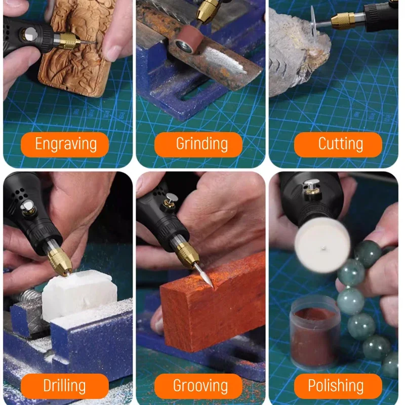 USB Rechargeable Cordless Engraving Pen Dremel Tools Wireless Electric Drill Rotary Tool Wireless Hand Drill For Jewelry Glass