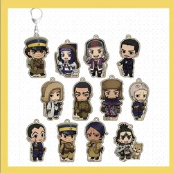 Anime Kochobe Asuko Tsurumi Tokushirou Shiraishi Yoshitake Sugimoto Saichi Keychain Doll Acrylic Keyring Bag Pendant for Gift