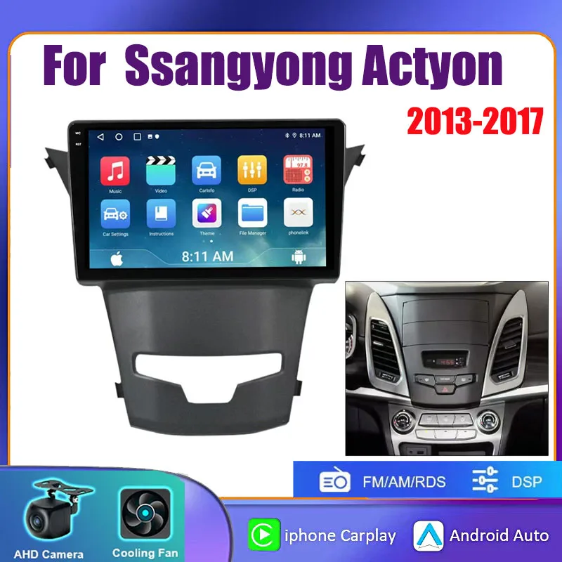 

9“Autoradio For SsangYong Korando 3 Actyon 2 2013-2017 Android Stereo GPS Carplay Car Radio Multimedia Video 2 Din Video Player