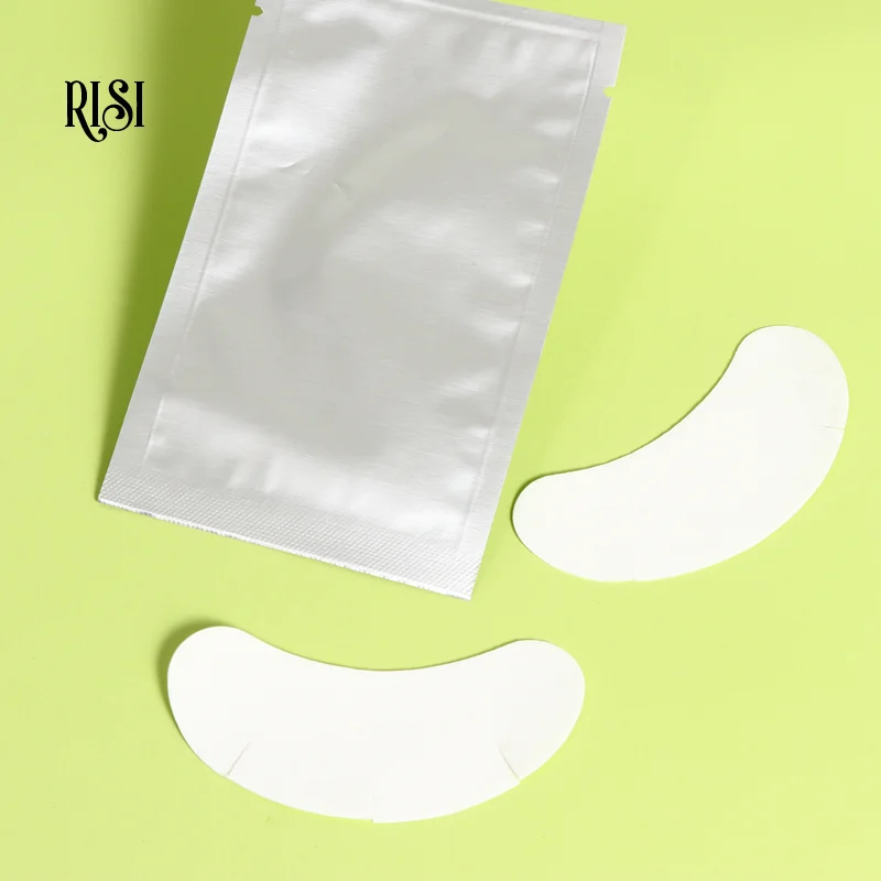 RISI High Quality 50 Pairs Eyelash Extension Hydrogel Patches For Eyelashes 100% No Mold Gel Eye Pads Lashes Extension Supplier