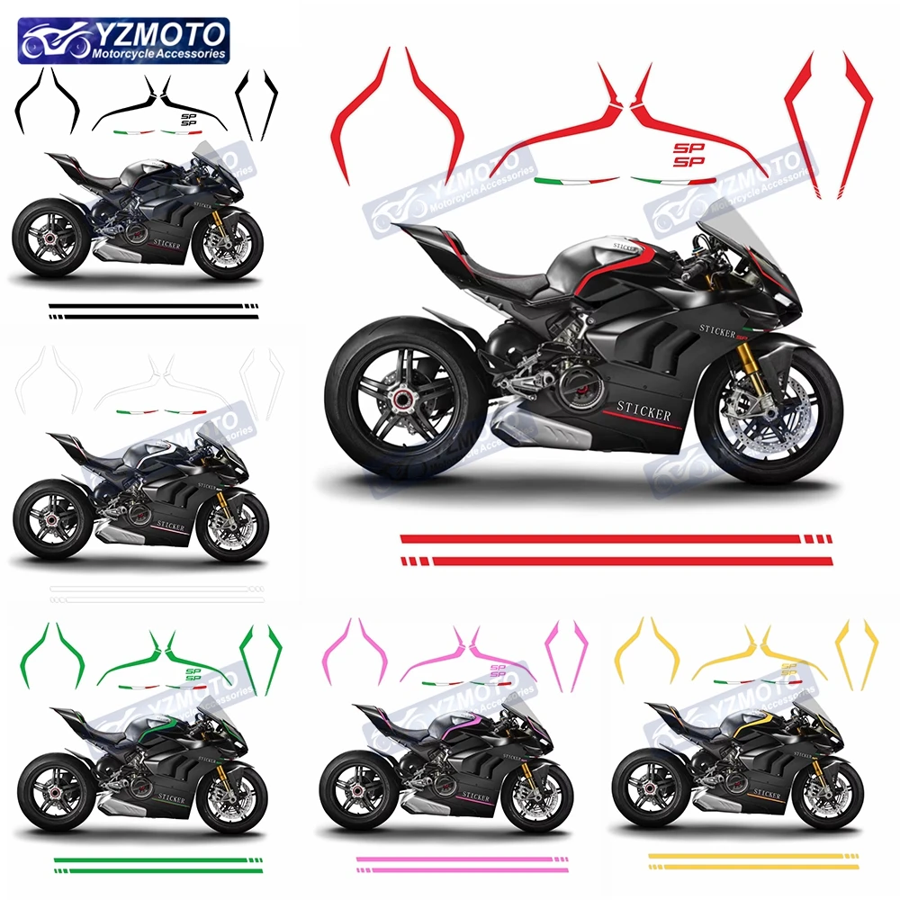 For Ducati Panigale V4 V4R V4S V4 SP 2020 2021 2022 Motorcycle Full Fairing Sticker Reflective Waterproof Decal Stickers Kit