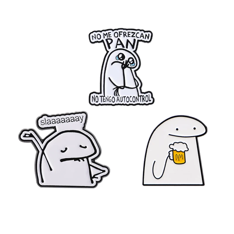 

Sad Character No Me Ofrezcan No Tengo Autocontrol Enamel Pins Funny Spanish Quotes Stick Figure Brooch Lapel Badge Jewelry Gifts