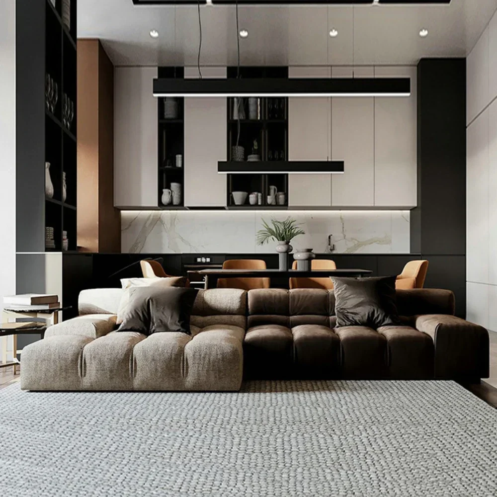 

Color Matching Matte Technology Cloth Sofa Light Luxury