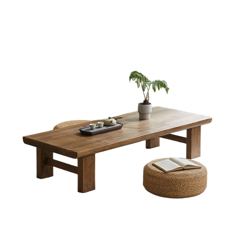 

Japanese-style solid wood tatami coffee table living room household low table long table balcony